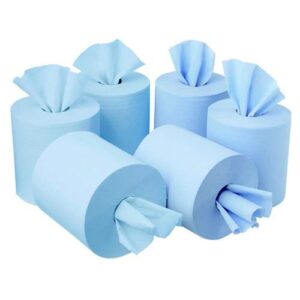 JA3051 | Initiative Centrefeed Roll 150m Blue Two-Ply Pack 6