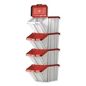 JA3516 | Multi-Functional Containers Red Lids Pack 4