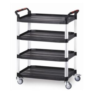 JA3540 | Plastic Tray Trolley Large 4 Shelves