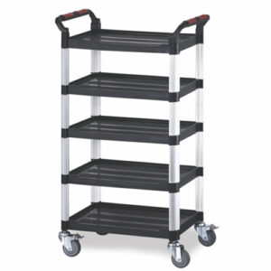 JA3542 | Plastic Tray Trolley Large 5 Shelves
