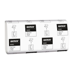 JA3621 | Katrin Basic Zig Zag White Hand Towels Pack of 5000 100669