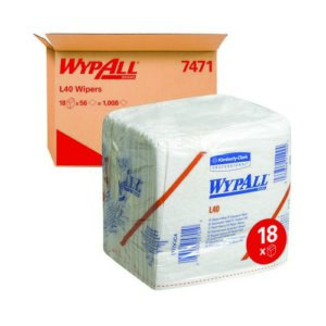 JA4445 | WypAll L40 Folded Wiper 1Ply Wht P18