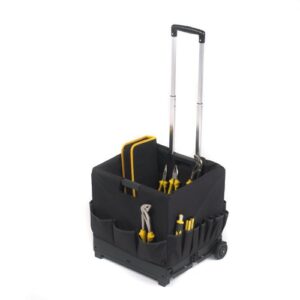 JA7225 | Black Folding Box Trolley With Compartme