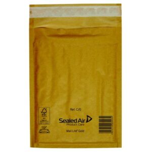 JF9025 | Mail Lite Gold Lwt Postal Bag C/0 150x210mm Int Pk 100