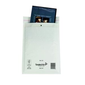 JF9028 | Mail Lite White Lightweight Postal Bag D1 180x260mm Pack 100