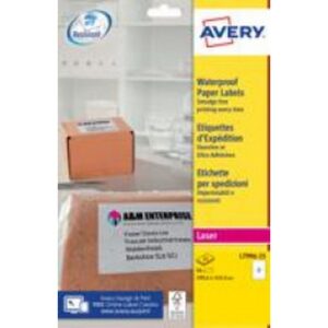 LA1017 | Avery Wprf Shipping Labels 25s L7996-25 Pack 50