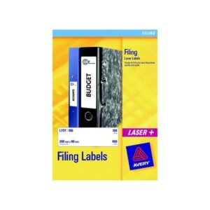 LA1020 | Avery Lever Arch Inkjet Labels Pack 25 J8171-25