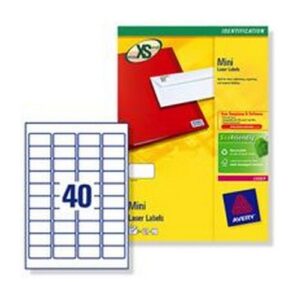 LA1046 | Avery Mini Laser Labels 45.7x25.4mm Pack 25 L7654-25