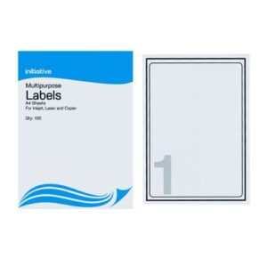 LA1080 | Initiative Multipurpose Labels 199.6 x 289.1mm 1tv Pk 100