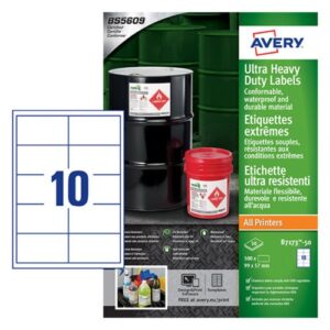 LA1086 | Avery Resistant Labels 57 x 99 m Pack 500