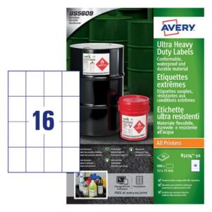 LA1090 | Avery B5274-50 Ultra Resistant Labels 16 Labels Sheet 800s