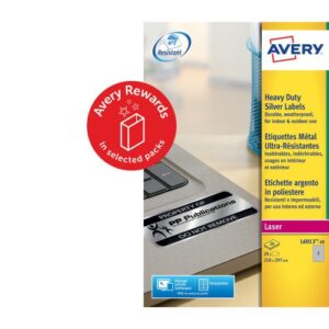 LA1094 | Avery Resistant Labels 210 x 297mm Pack 20