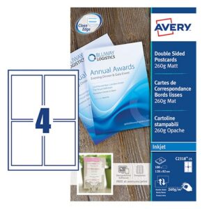 LA1445 | Avery Ds Matt Inkjet Postcards 100s