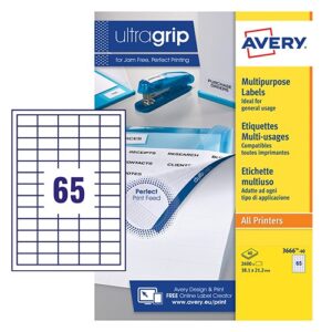 LA1446 | Avery Multi Lbl 65TV 40 Sht White 40s