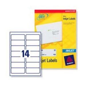 LA2122 | Avery Quick Dry Addr Lab Ijet 14 per Sh 99.1x38.1 Wht Pk 25