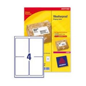 LA2134 | Avery Wprf Ship Lab 99.1 x 139 mm 100 Labels Pk 25L 7994-25