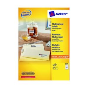 LA2661 | Avery Multipurpose Labels 14TV 100 Sheet 3653