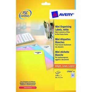 LA2680 | Avery Mini Labels Laser+ 84TVL7656-100 L7656-100
