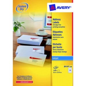 LA6570 | Avery Ijet Addr Lab 24/Page 63.5x38.1mm Wht Pk100 J8159-100