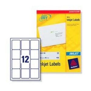 LA6573 | Avery Ijet Addr Lab 12/Pg Lab 63.5x72mm Wht 100Sh J8164-100