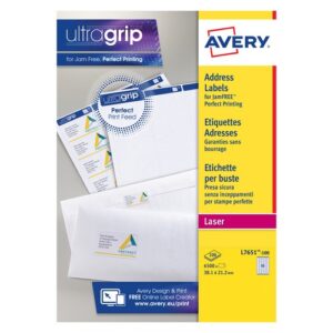 LA7897 | Avery 65tv Lsr/Special Media Lab Mini Addr 38.1x21.2mm Wht