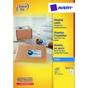 LA9211 | Avery Inkjet Parcel Labels 8up 99.1x67.7mm Pk 100 J8165-100