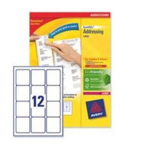 LA9271 | Avery Lsr Labs For Address 250 Sh3000 Labs 63.5x72 FSC Wht