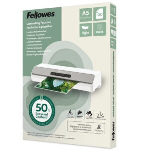 LM2103 | Fellowes Recycled A5 Matt Lam Pouch 100pk