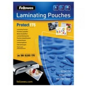 LM6406 | Fellowes laminating pouches A4 175 Micron 100 pack