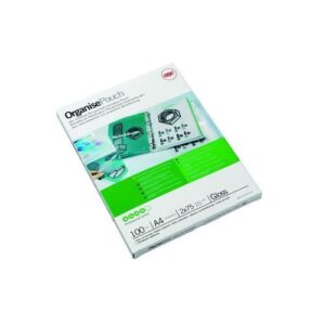 LM9715 | GBC Gloss Laminating Pouch A4 2x75 Pack 100 41664E