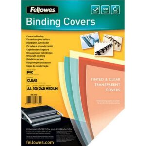 LM9724 | Fellowes Transparent Plastic Covers 240micron Box 100 53762
