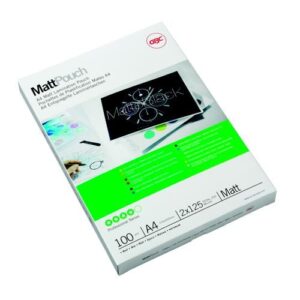 LM9761 | GBC Matt Laminating Pouches A4 2x125 Micron Pack 100 3747241