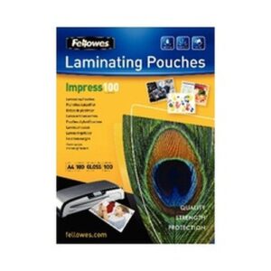 LM9768 | Fellowes A4 100 Micron Laminating Pouches Pack 100 5351111