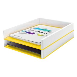 LT1206 | Leitz Letter Tray WOW Duo Colour White/Yellow