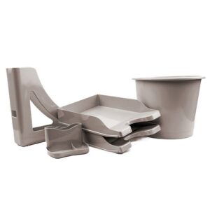 LT1222 | Deflecto Desktop Starter Kit Warm Grey