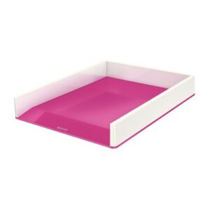 LT9195 | Leitz Wow Letter Tray Duo Colour White/Pink