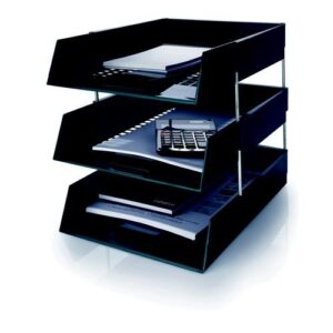 LT9465 | Initiative Plastic Letter Tray Black 255w x 347d x 55h mm