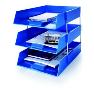 LT9467 | Initiative Plastic Letter Tray Blue 255w x 347d x 55h mm