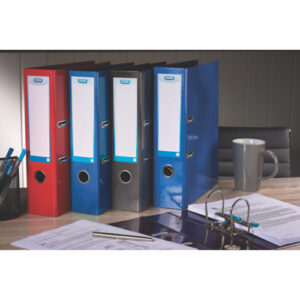 LV9392 | Elba Lever Arch File Laminated Gloss Finish 70mm A4 Black