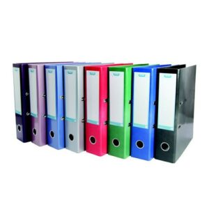 LV9396 | Elba Lever Arch File Laminated Gloss Finish 70mm A4 Met Slv