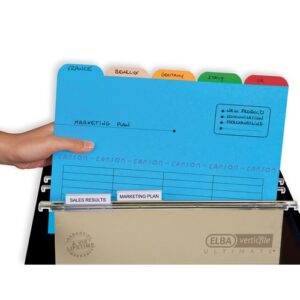 MF1105 | Elba 5 Tabbed Folder A4 Ass 5s