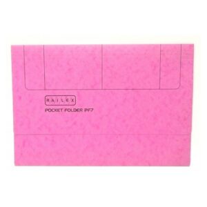 MF1258 | Railex Pocket Folder Foolscap 330Gsm Cerise Pack 25
