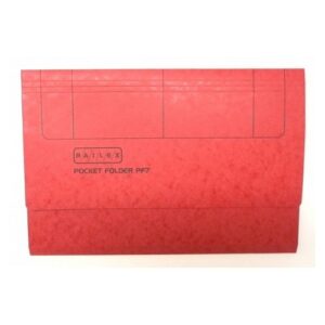 MF1260 | Railex Pocket Folder Foolscap 330Gsm Ruby Pack 25