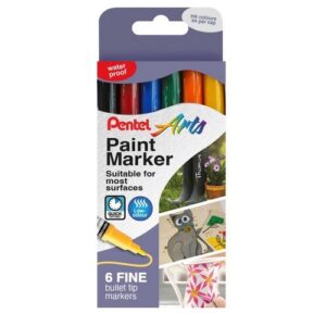 MK2211 | Pentel Paint Marker Original Fine Bullet Assorted Pack of 6