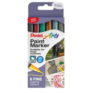 MK2213 | Pentel Metallic Paint Markers asstd pk 6