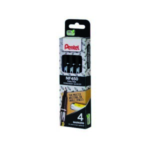 MK2406 | Permanent Marker Fine Black Ink Pk4