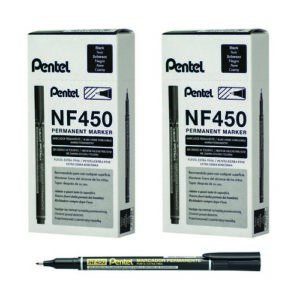 MK2701 | Pentel Extra Fine Marker NF450-A Black BOGOF