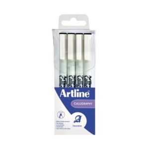 MK3832 | Artline Calligraphy Pens Assorted Line Widths Pack of 4