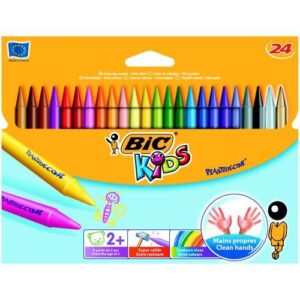 MK3841 | Bic Kids Plastidecor Colour Crayons Assorted Wallet of 24