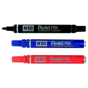 MK3891 | Pentel N50 Permanent Marker Bullet Tip Black N50-A